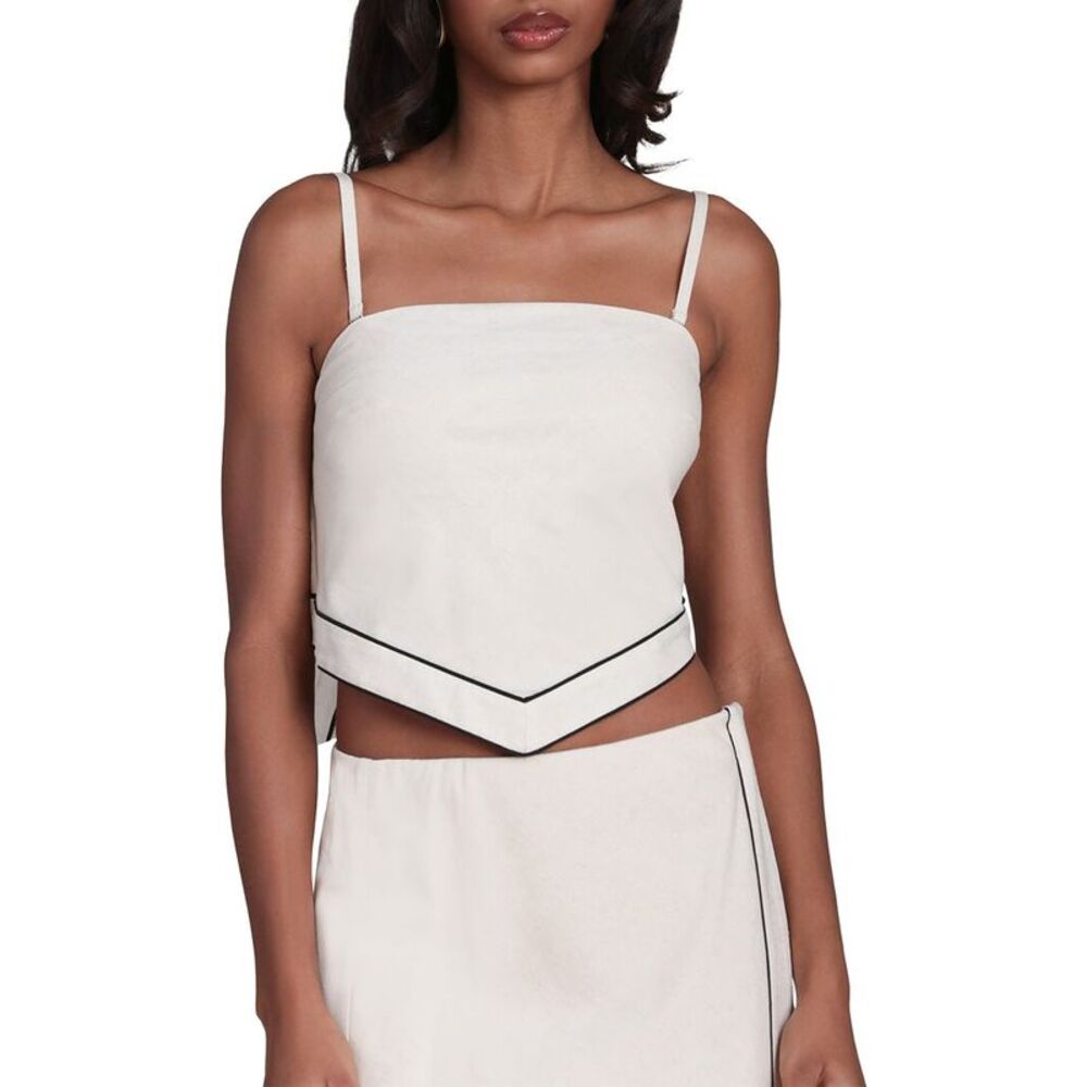 Avec Les Filles Womens  Linen-Blend Scarf Top